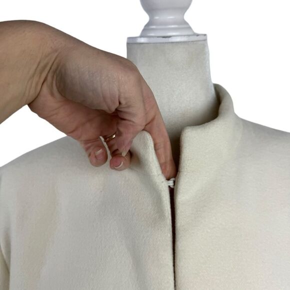 Chicos Mandarin Collar Blazer Jacket Size XL 16 Off White Lined Career Job - Picture 9 of 13